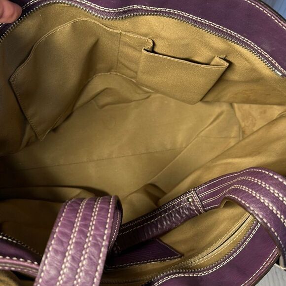 Coach Hamilton Purple Pebbled Leather Shoulder Tote Bag Handbag No. G0973-F13960 - Picture 13 of 15